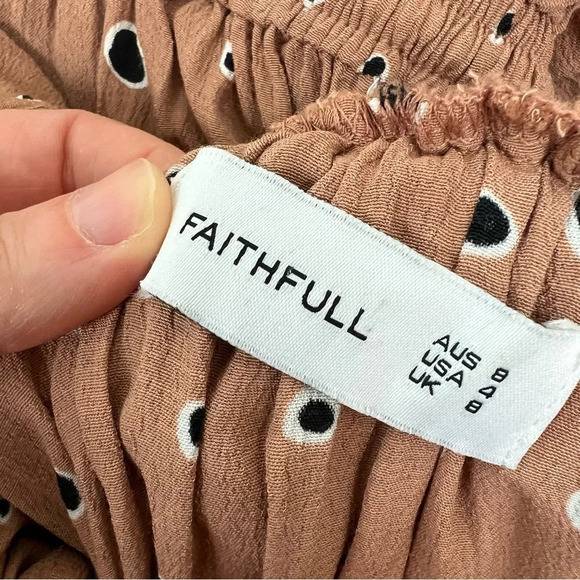 Anthropologie Faithfull the Label Off the Shoulder Polka Dot Print Size 4 - Picture 8 of 8